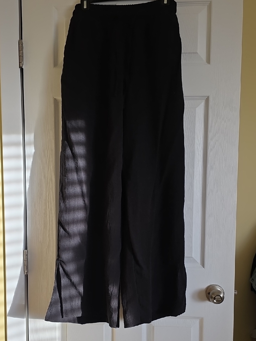 George Black Wide-Leg Pants